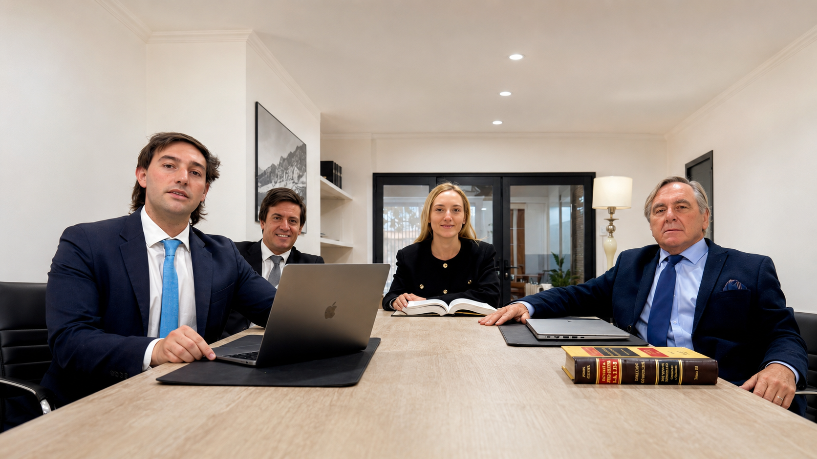 Socios del Estudio Jurídico Caballero – Ferrari – Ramón reunidos en la oficina